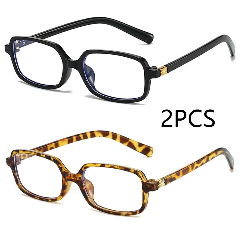 

2Pcs Classic Brand Designer Luxury Square Sunglasses Women For Men Vintage Punk Sun Glasses Popular Hip Hop Shades Uv