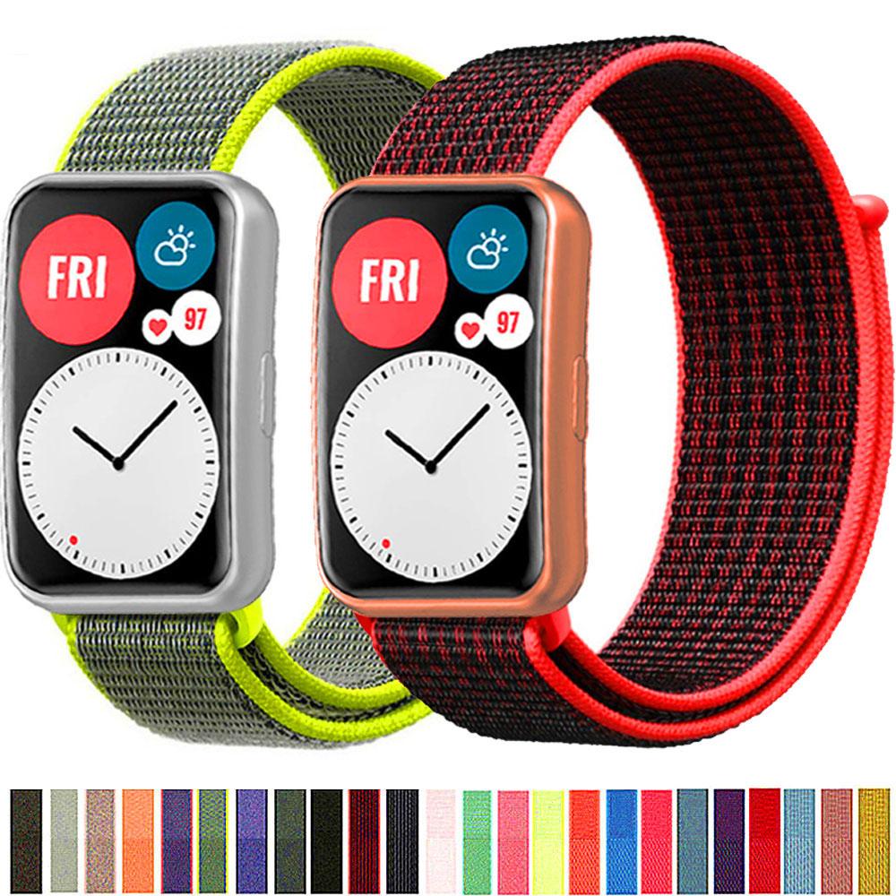 Nylonový poutkový řemínek Pro Huawei Watch FIT Pásek Chytré hodinky Příslušenství Řemínek na zápěstí correa Pásek náramek pulseira Huawei Watch fit Pásek