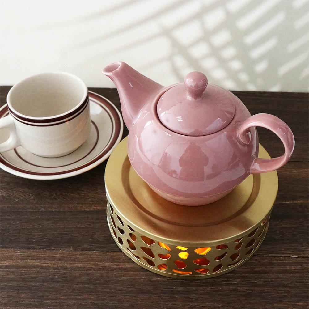 Outdoor Teaware Golden Portable Stainless Steel Heating Base Teapot Warmer Trivet Coffee Heater