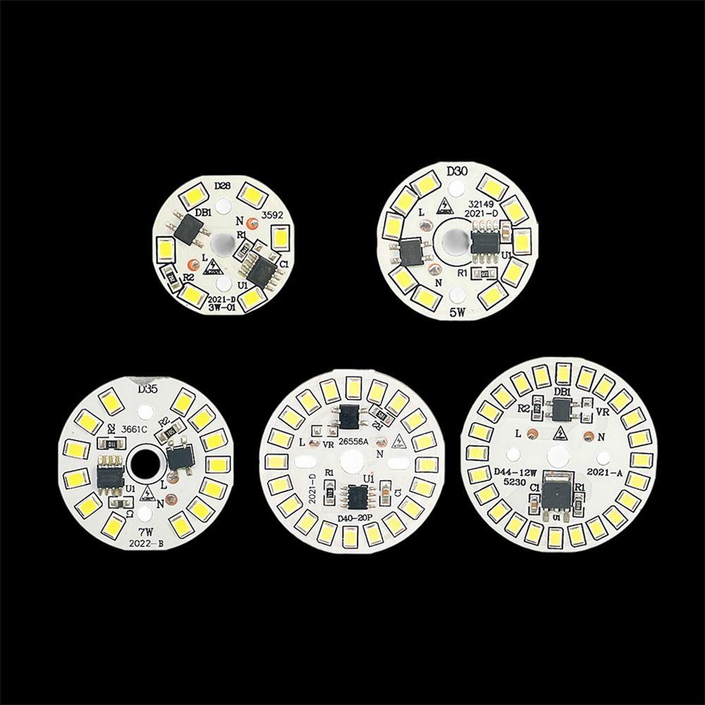 Round LED Chip IC Driver AC 220V SMD 2835 Lighting Lamp LED Chip Lamp Bulb Light Beads Bulb Chip