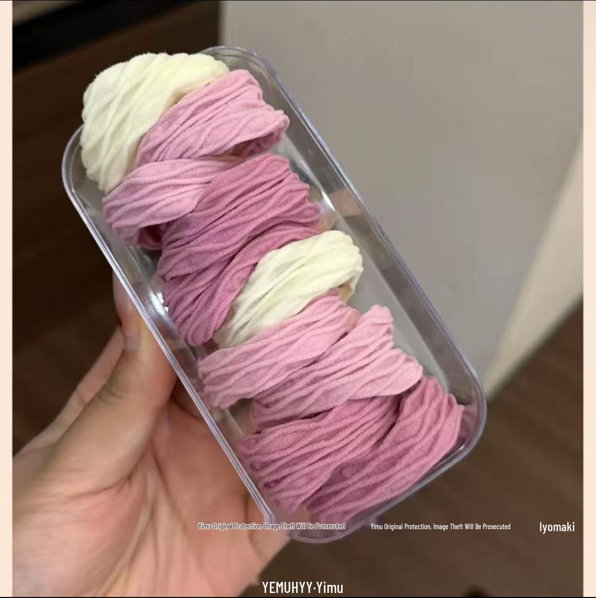 

High Elasticity Seamless Candy-Colored Hair Ties - No Damage Ponytail Bands for Women