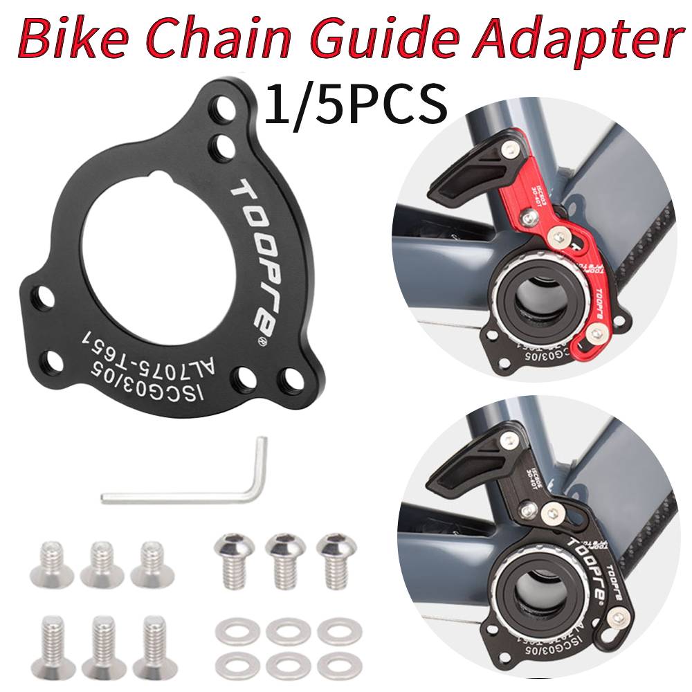 MTB Mountain Bike Chain Guide with Screws Bottom Bracket Plate Conversion Bottom Bracket Conversion Adapter for ISCG03 ISCG05