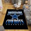 Dallas Cowboys Flannel Printed Carpet, Home Sofa Decoration for Living Room & Bedroom, Non‑Slip Play Flannel Floor Mat for Game Room