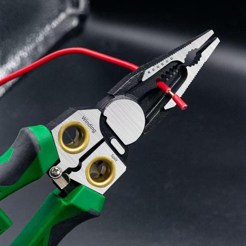 Delicate Electrical Pliers for Safe Wires Stripping Twisting Cutting and Live Wires Detection 12V 250V Alarms