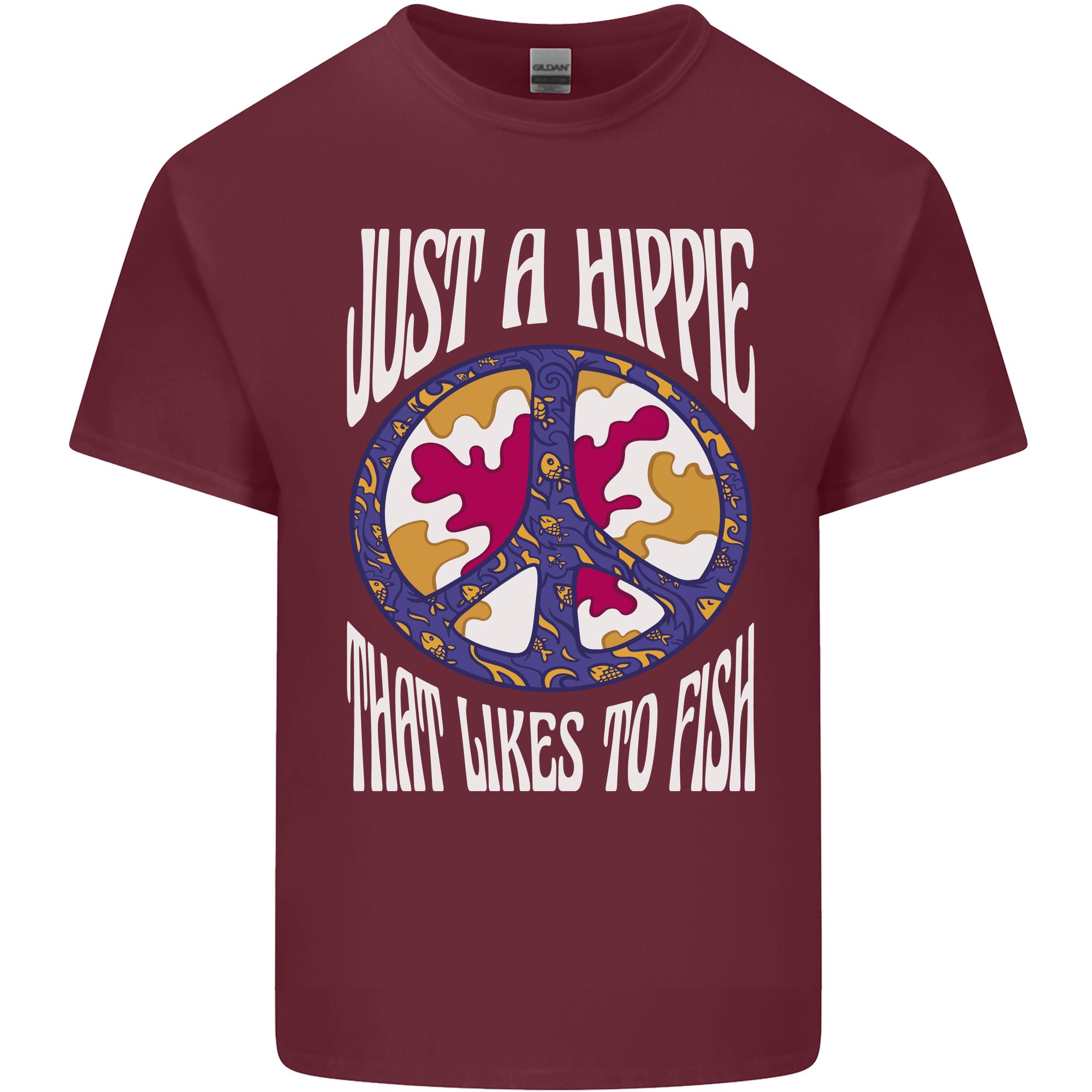 Just a Hippy That Likes to Fish Fishing FisherUnisex Unisexs Light Cotton TShirt S
