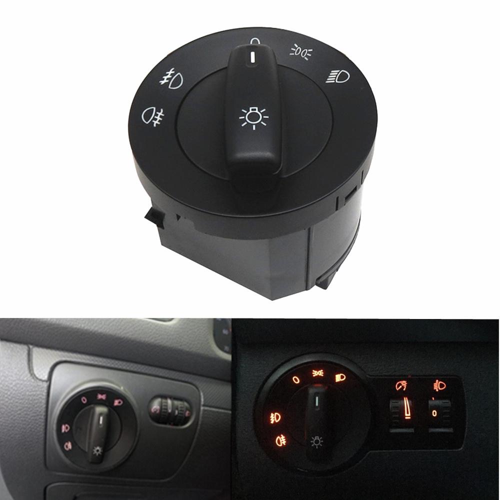 High Quality Headlight Switch Fog Lamp Switch Knob 1K0941431Q For VW Caddy III 2004-2015 Golf 2003-2009 Jetta Passat TouranSwitches Seat 3