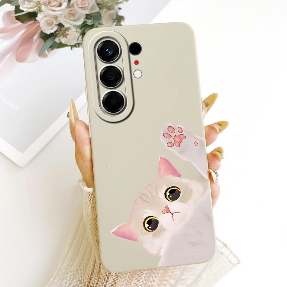 Für Tecno Camon 50 Pro 4G CN5c Niedliche Katze Blume Cartoon Handyhülle Für Tecno Camon 50Pro 4G Weiche Silikonhüllen Stoßfänger