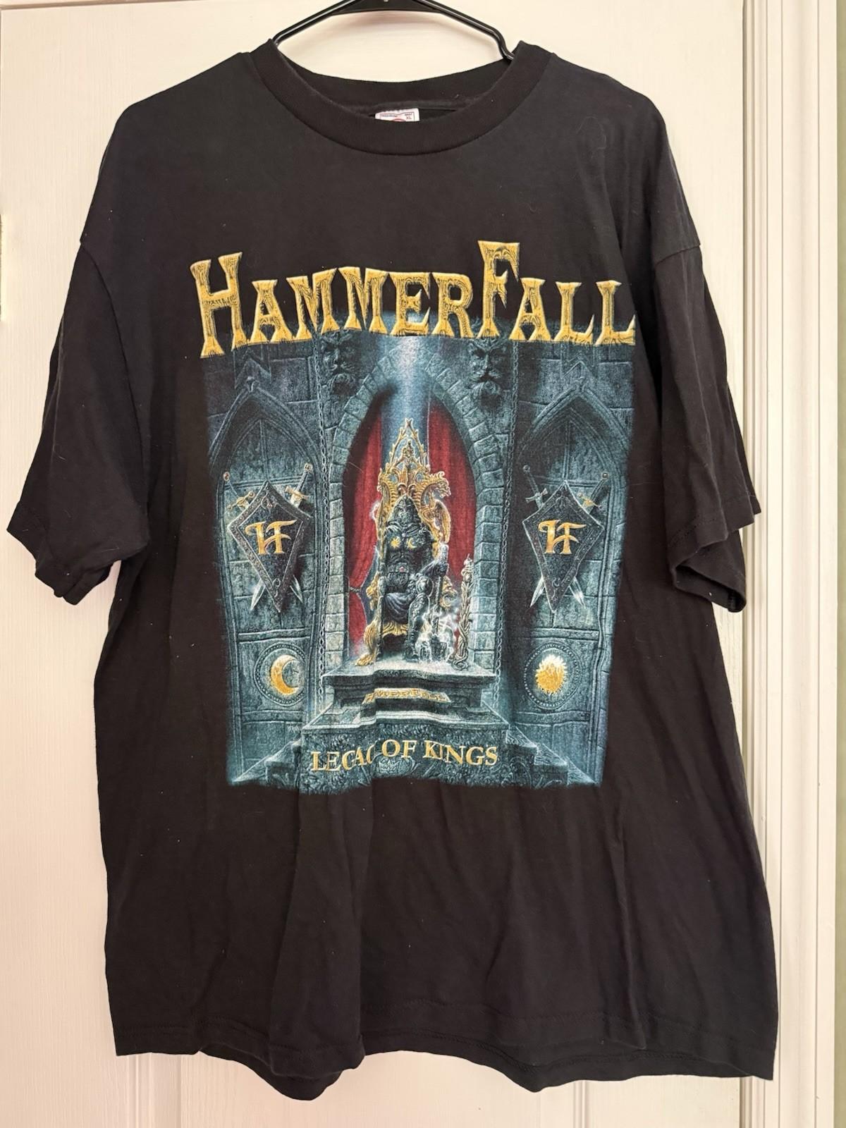 Hammerfall Legacy Of Kings XL Shirt Power Metal Heavy Metal VTG 90s Sweden Unisex T-Shirt L