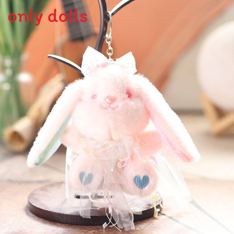 Cute Rabbit Plush Toy With Short Velvet Fur For Backpack Decor And Gifts