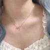 Diamonds Bowknot Aesthetic Necklace Fashion Simple Hollow Clavicle Chain Women Girl Wedding Jewelry Party Birthday Gift