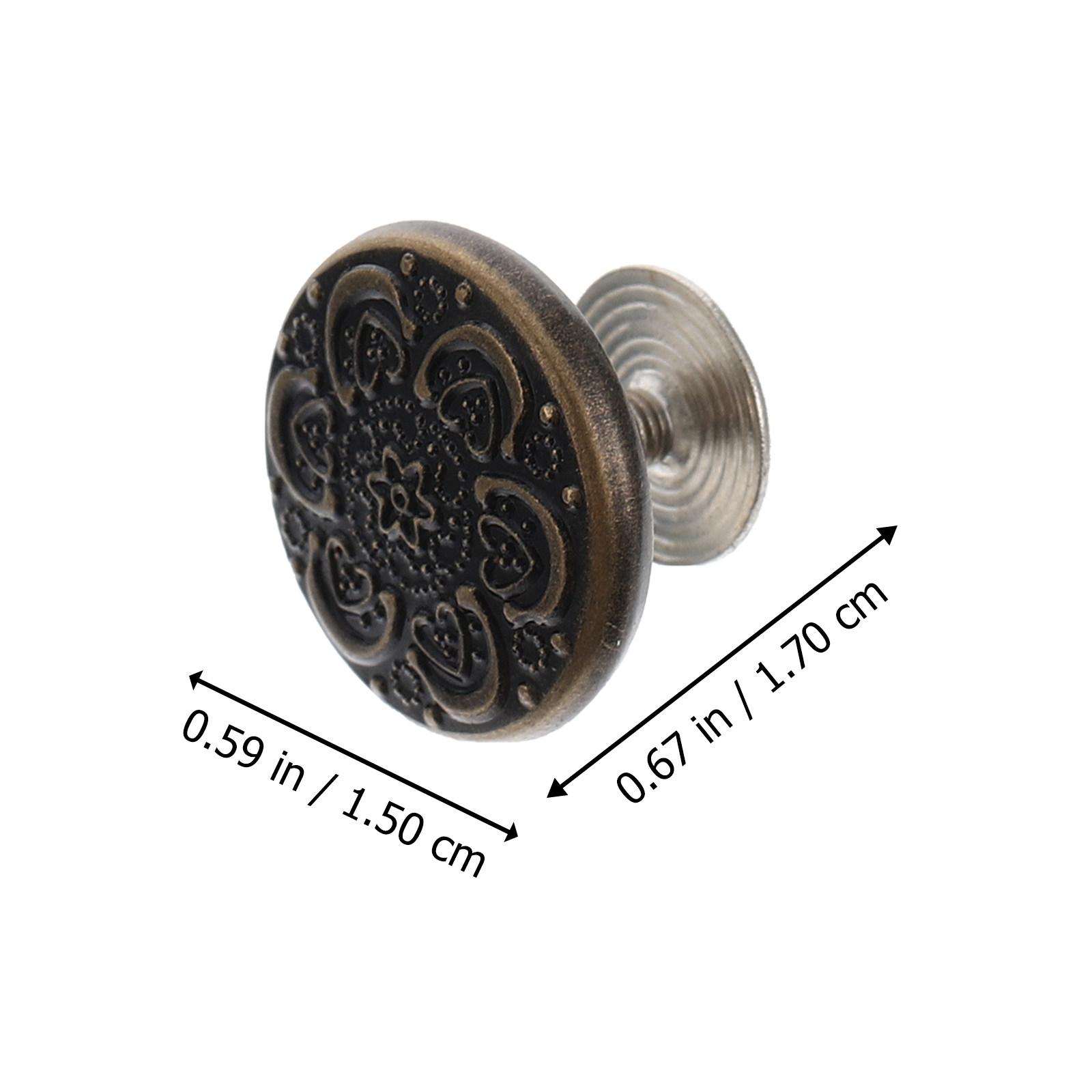 

10 Pcs Detachable Buttons for Jeans Adjustable Pants Kit Waist Make Tighter Pin коричневий