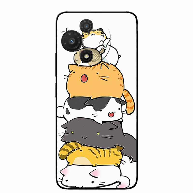 3D Cartoon Emboss Case For TCL 60R / TCL 60 SE NxtPaper Relief Embossed Retro Silicone Covers For 60 SE NXTpaper 5G Anime Bumper