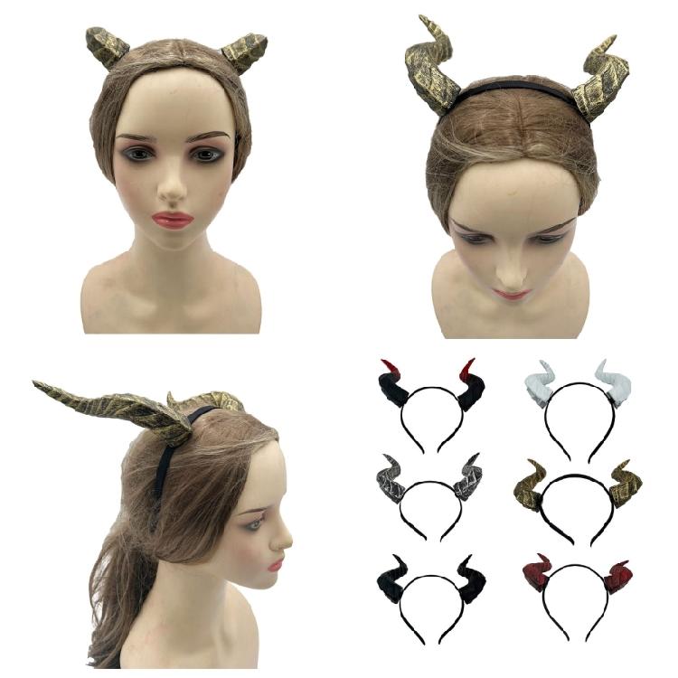 Faixa de Cabelo com Chifres de Dragão Acessório de Fantasia para Looks de Festa Temática, Styling para Apresentações de Palco e Uso como Adereço para Cabine de Fotos