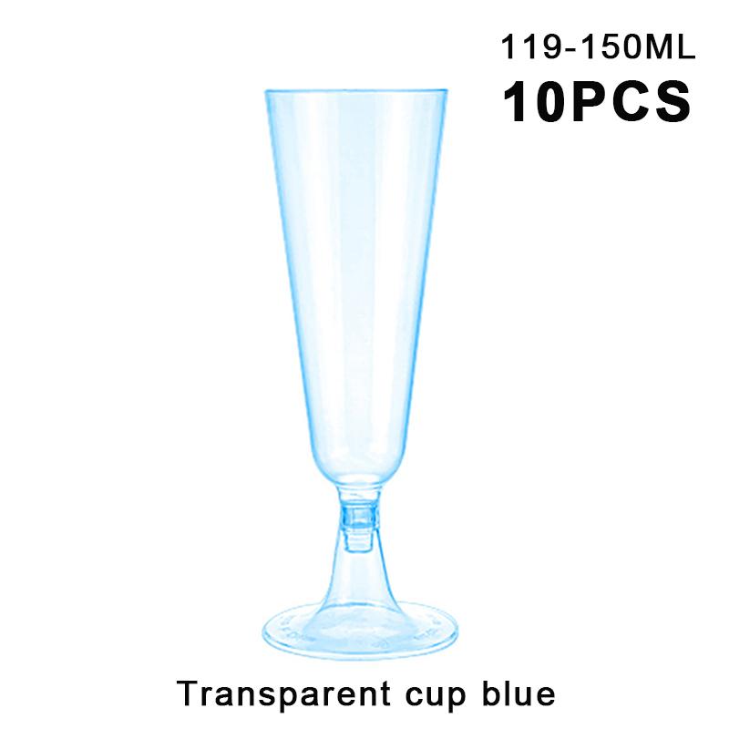 10Pcs Disposable Plastic Cocktail Cups,Party Champagne Glasses, Red Wine Glasses,Dessert Table Goblets,Pudding Cups