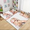 Golden Hair Dream Carpet Rug Soft Washable Antislip Home Living Room Sofa Mats Personalized Christmas Rug