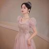 Pink Evening Dress Women's Toast Dress Bridal Feeling Light Luxury Niche Style Adult Ceremony Super Fairy Engagement Art Test Skirt