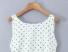 2026 Sweet Polka Dot 2-Piece Set: Slim Fit Backless Crop Top & Low-Waist A-Line Mini Skirt