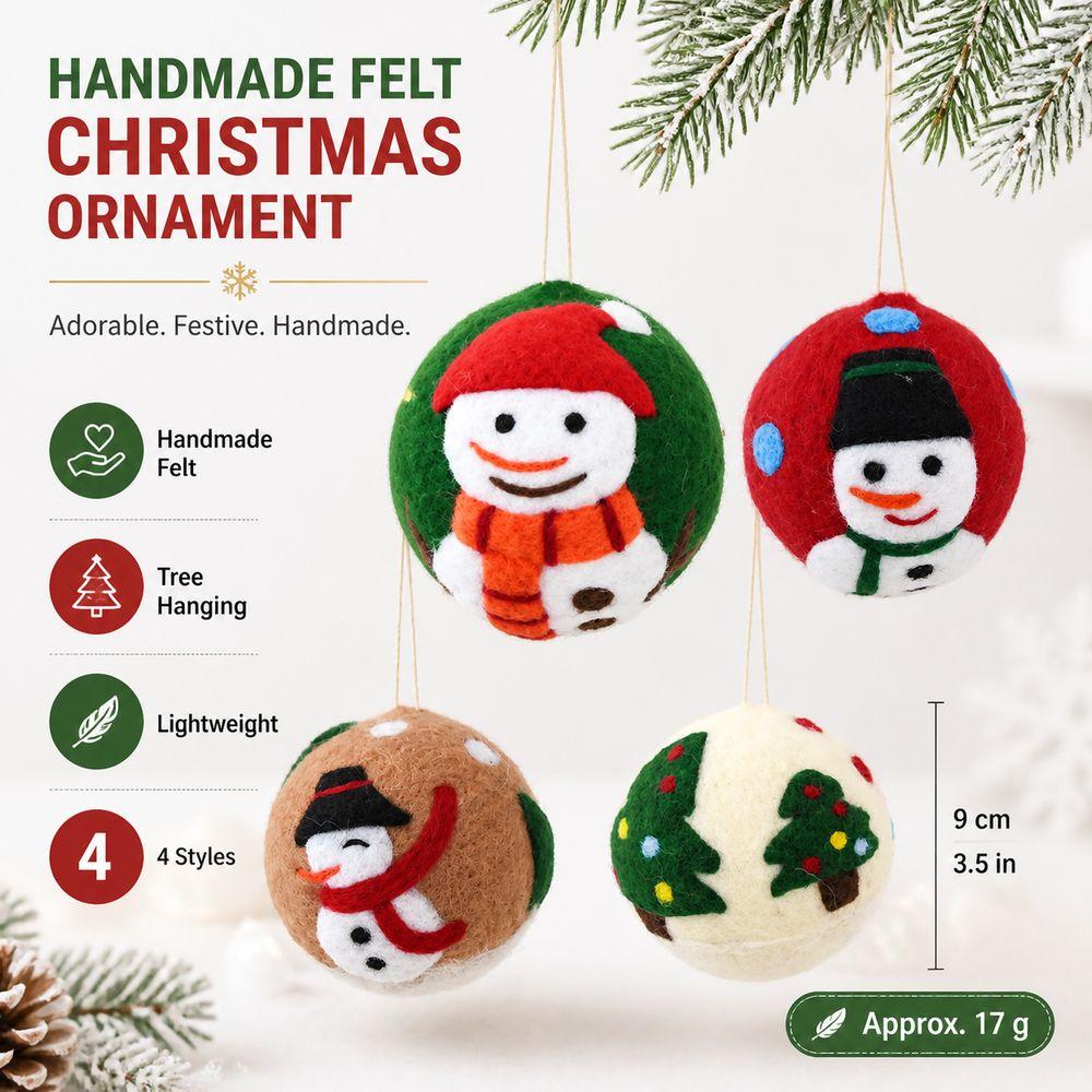 Wool Felt Christmas Ornaments Handmade Hanging Ornaments Felt Ornaments Christmas Tree Decor