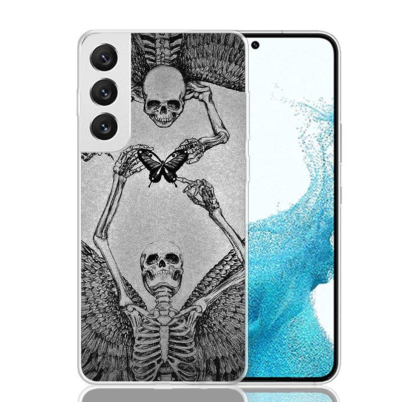 Anatomy Skeleton Heart Lovey Kiss Phone Case For Samsung Galaxy S26 S25 Edge S24 S23 FE S22 Ultra S21 Plus S20 + Fundas Cover Co