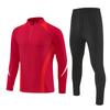 Men's and Kids' Football Jersey Set: Printed Team Uniform with Hoodie and Long Sleeves for Training