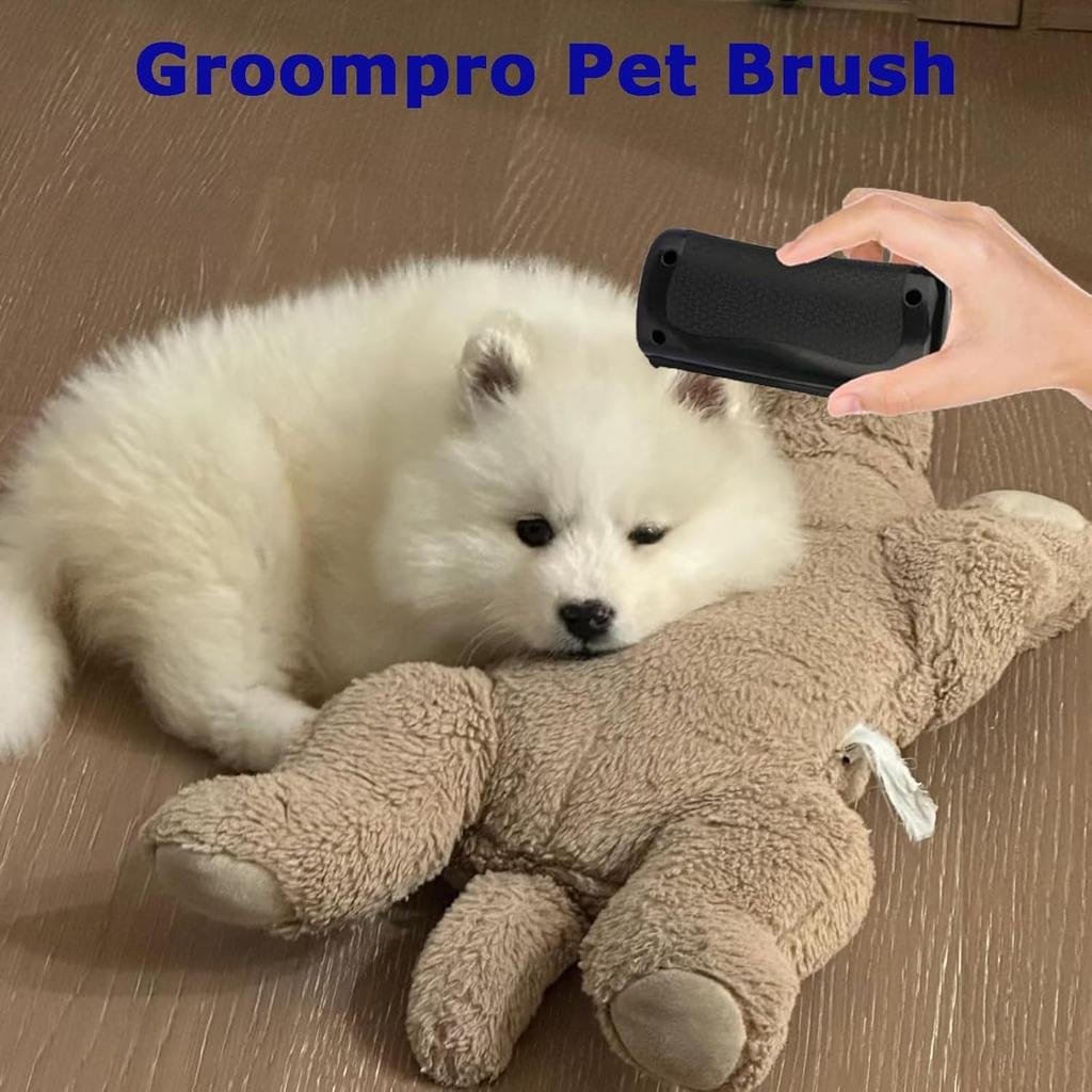 Svart Husdjur Borttagningsborste Ergonomisk Hundborste Katt Grooming Kam Hårborttagningsverktyg för Långt och Kort Hår Husdjur
