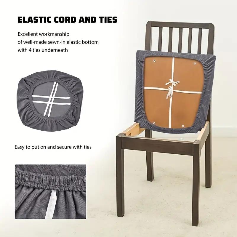 1/2/4/6Pc Jacquard Waterproof Chair Cover Slipcover For Dining Room ,Chair Seat Cover For Wedding Banquet Office Chair Protector
