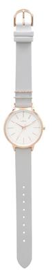 Fieldwork Analog Watch with Leather Zinnia BGY Women's Strap, Gray, GY054-1