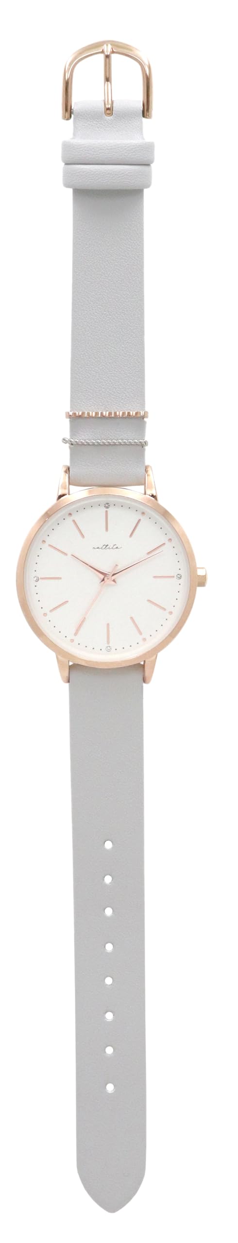 Fieldwork Analog Watch with Leather Zinnia BGY Women s Strap, Gray, GY054-1 серый