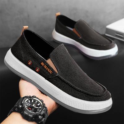 Canvas Men's Shoes Summer Breathable Casual Cloth Shoes Men's Sports Lazy Board Shoes Cloth Shoes