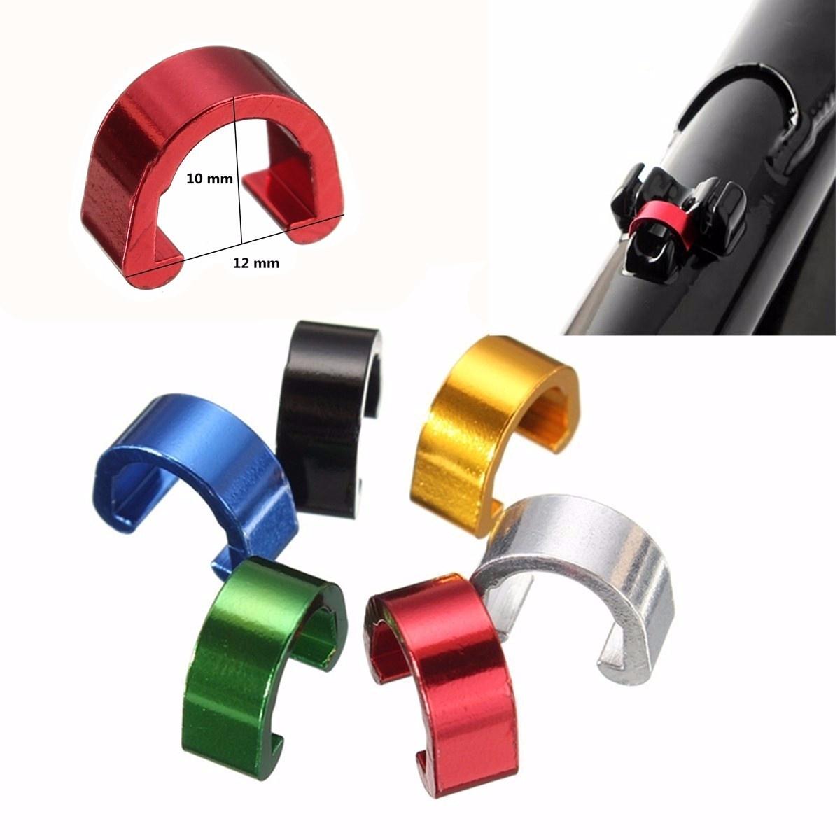 5 Guides Câbles C-clips Pour VTT/Vélo – Aluminium, Roses, Organisateur De Câbles