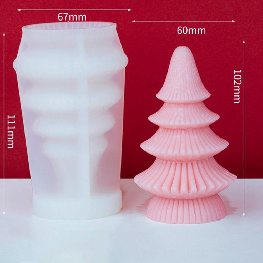 3D Christmas Tree Cake Resin Mold Epoxy Resin Soap Mold Candle Silicone Mold  Handmade