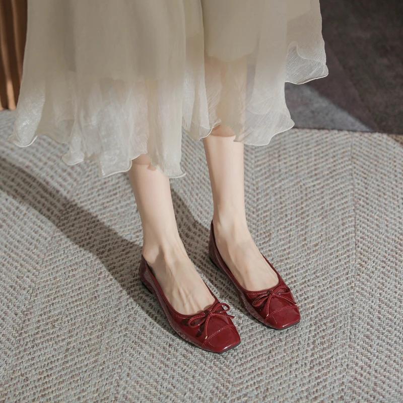 Flat Shoes Women Ballerinas Round Toe Bowtie Slip on Ballet Flats Lazy Loafers Moccasins Ladies Casual Flats Shoes 2025