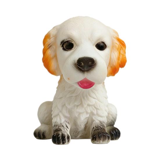 

Vinyl Simulated Dog Squeeze Toy Squeaky Stress Relief Puppy Sensory Toy Home Office Desktop Animal Decoration Ornament