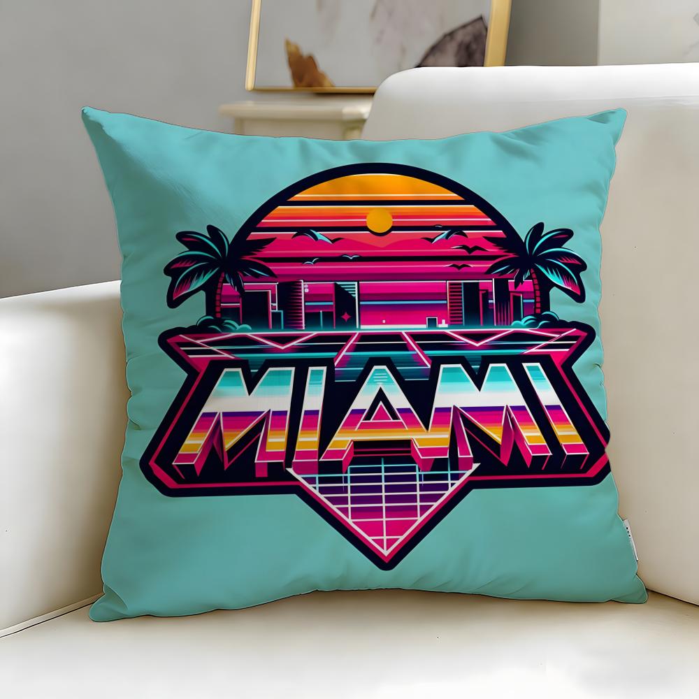 classic movie Miami Vice Cushion Cover Soft  EasyWash Pillow Case  Versatile for Couch Bed Travel and Office 30X30cm