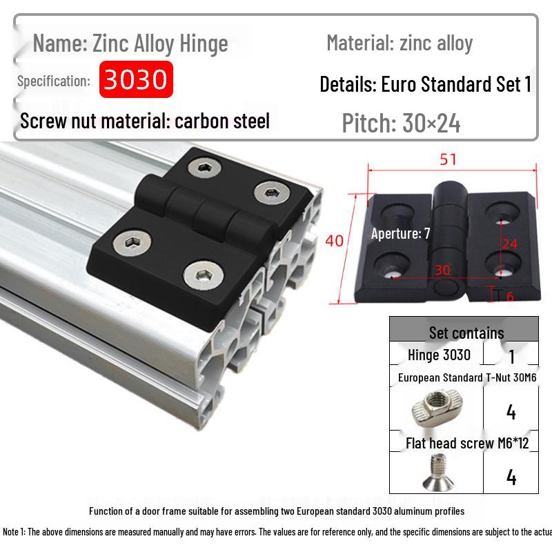 Hochleistungsscharniere aus Zinklegierung für Aluminiumprofiltüren (20/30/40/45)