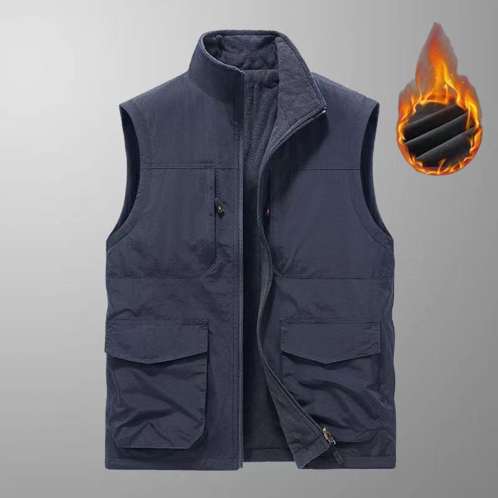 Frühling und Herbst Neue schnelltrocknende Herrenweste Große Weste mit mehreren Taschen Weste Jacke Outdoor-Werkzeugweste Top