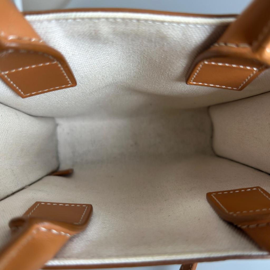 CELINE Minibar Tical Hippo Shoulder Bag beige Women used
