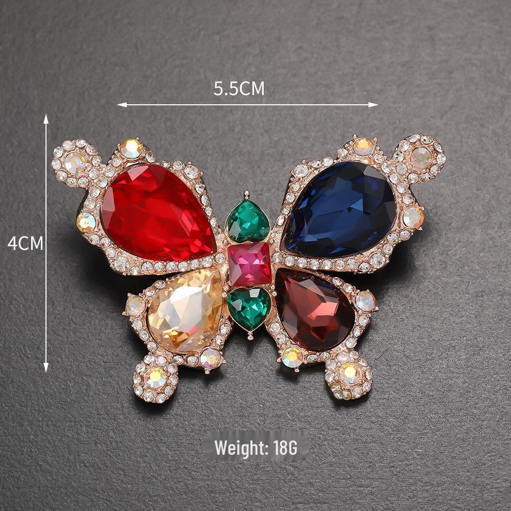 High-End Rose Red Chinese Flower Brooch: Classical Pin for Women's Qipao & Coat Accessories