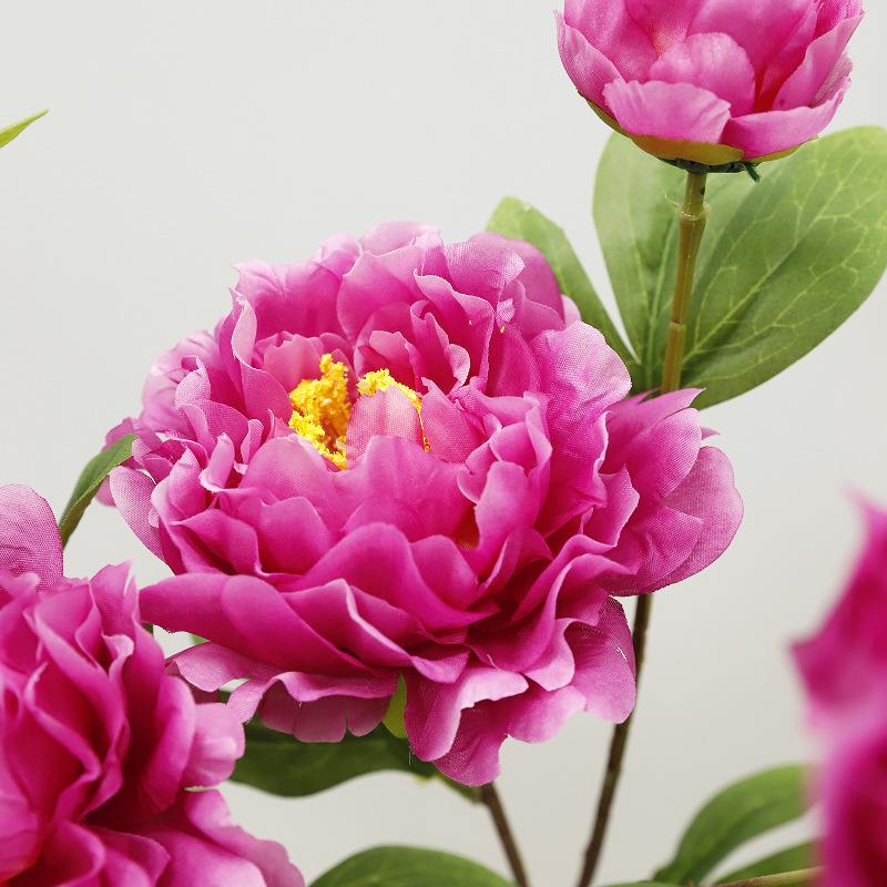 High quality peony fake flower wedding flower arrangement living room decorative bouquet
