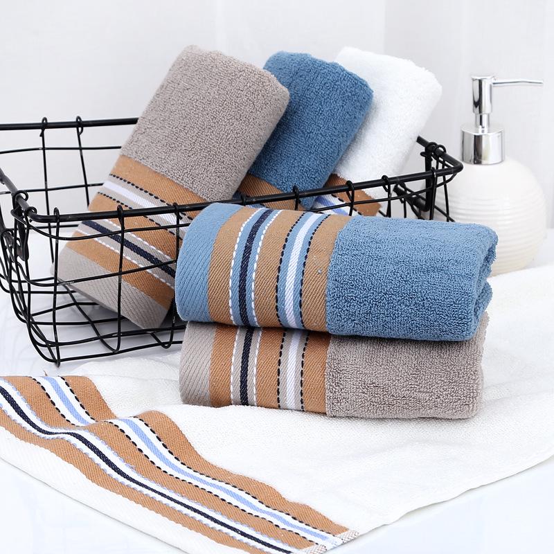 Embroidery Men's Face Towel - Soft & Thickened Cotton for Home Use, Customizable Gift