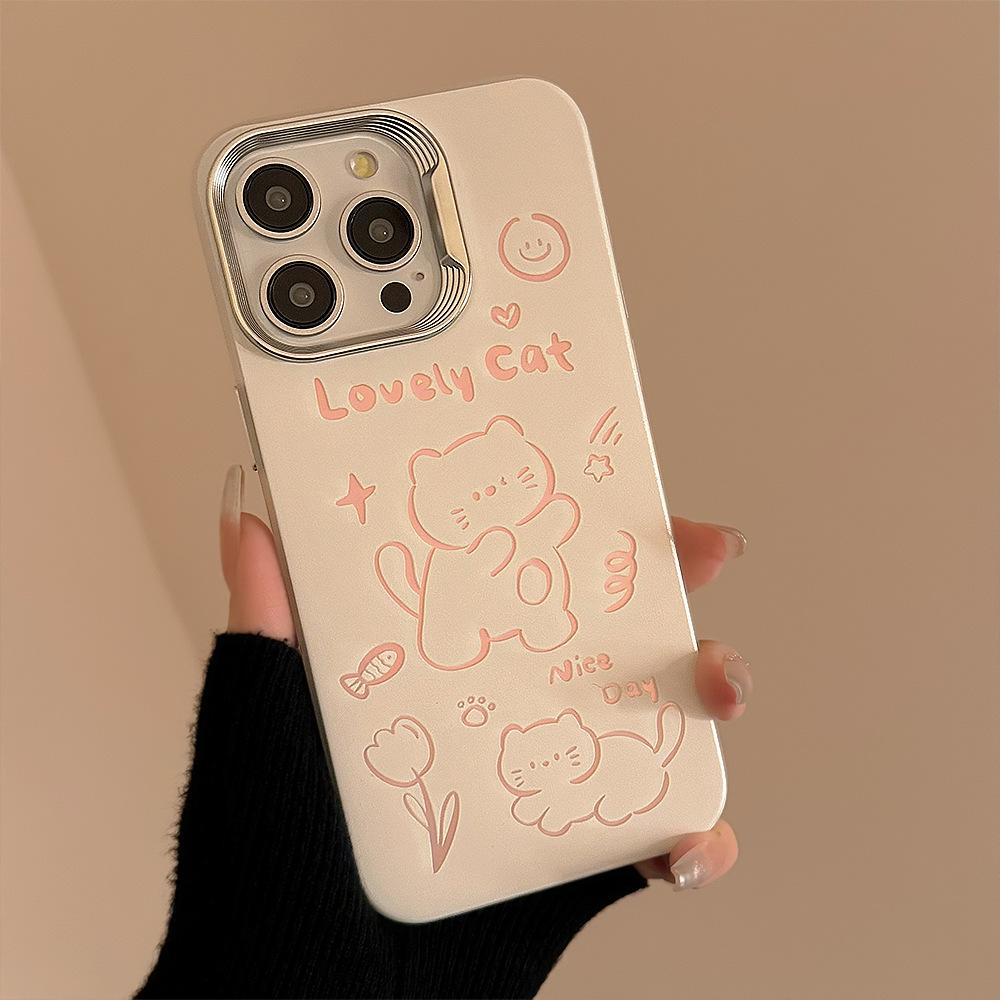 Cute Kitten Case for iPhone 13 iPhone 15 iPhone 16 Pro Max