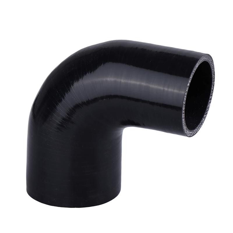 Silicone 2.5 To 2 Inch Id (63Mm To 51Mm) 90 Degree Elbow Reducer - Black