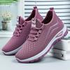 Damen Casual Sport Outdoor Laufschuhe Walking Schuhe Schnürschuhe Strickschuhe für Frühling und Sommer