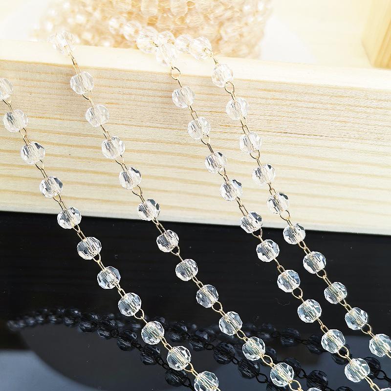 

Мідний ланцюжок з кришталем 4 мм, що зберігає колір, для намиста, браслета, шпильки та ювелірних аксесуарів своїми руками 4mm