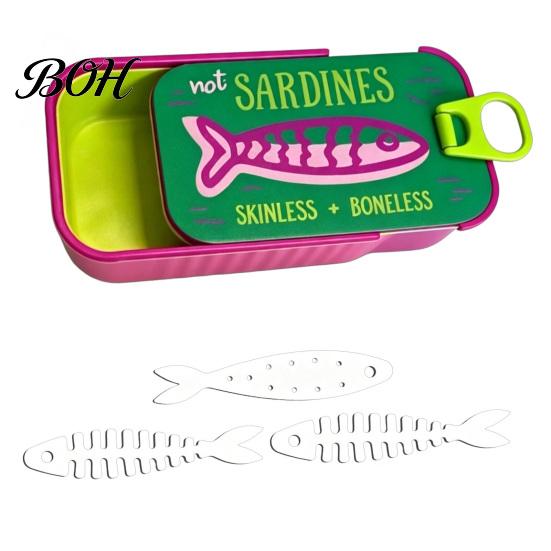 Reise Schmuckbehälter Sardinenbox mit Fischgräten-Trennwänden, Kompaktes Mini Neuheit Aufbewahrungsetui, Ringe Ohrringe Halsketten für Frauen Kleines Accessoire
