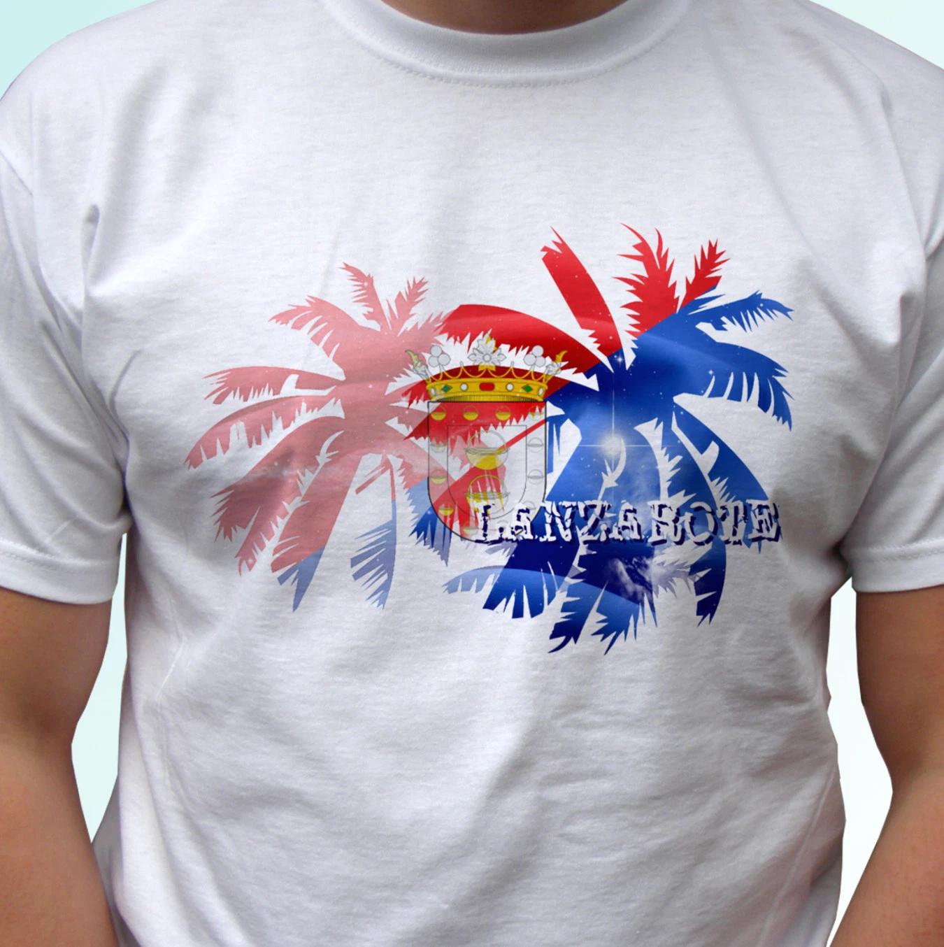 

Lanzarote Palm flag - white kids boys T-Shirt holiday Spain top s s kids baby size 110