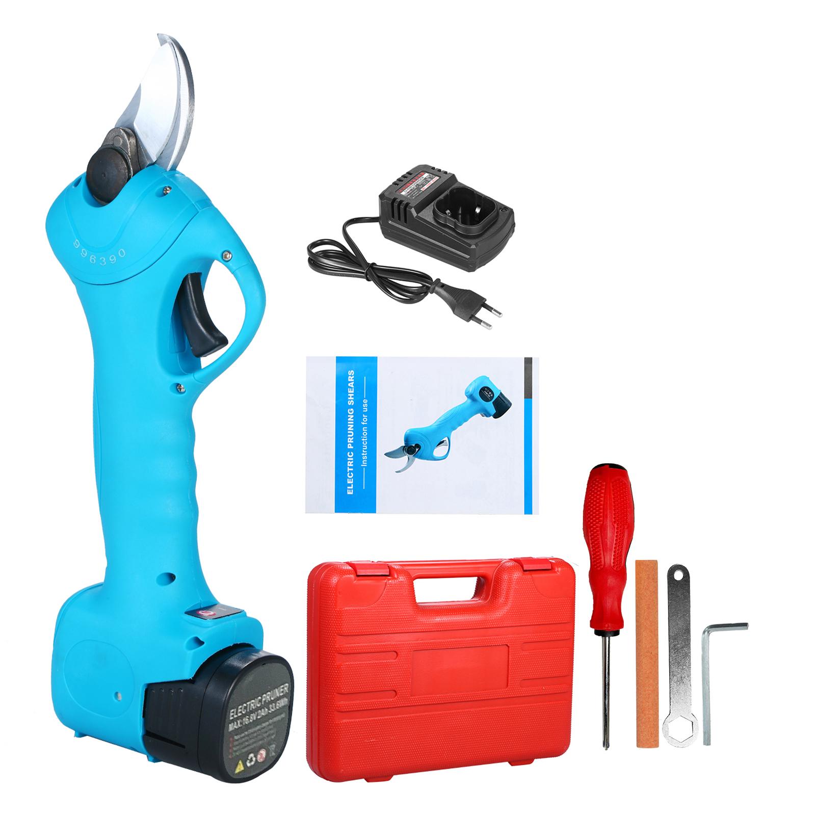 

Профессиональные аккумуляторные электрические секаторы 16,8 В с футляром для переноски, перезаряжаемый литий-ионный аккумулятор 2 Ач