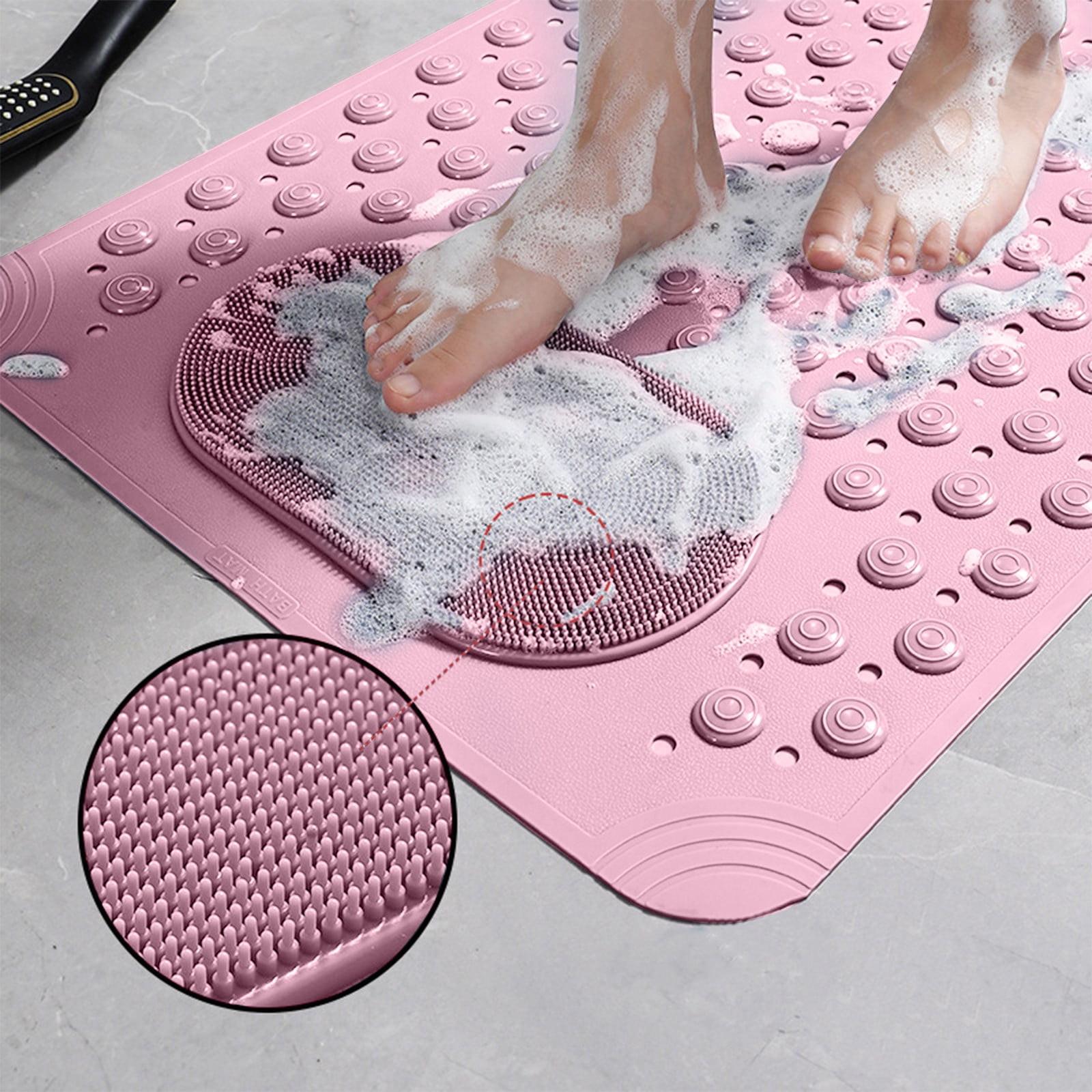 

Bathroom Mat Color Massage Mat Household Drop Suction Cup Carpet One Size розовый