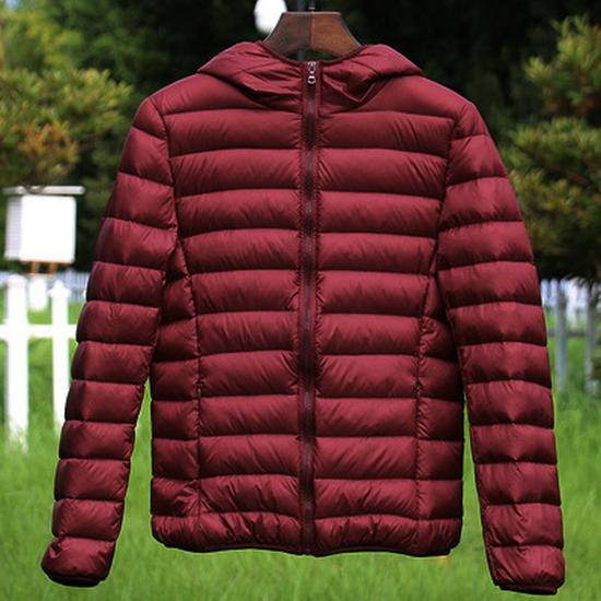 2023 Winter Lightweight Down Jacket for Plus Size Middle-Aged & Elderly, Short Hooded Style, Fits Up to 200 Jin