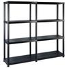 Day and Night - Day and Night Storage Shelf 4 Levels Black Plastic 122x30.5x130 Cm